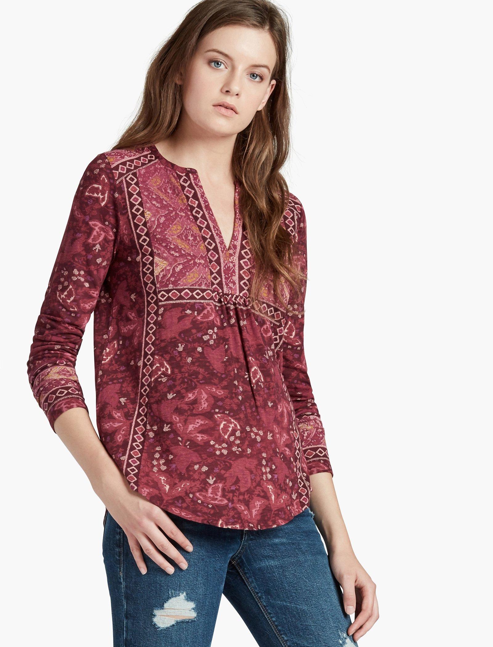 PLACED PRINT TOP | Lucky Brand