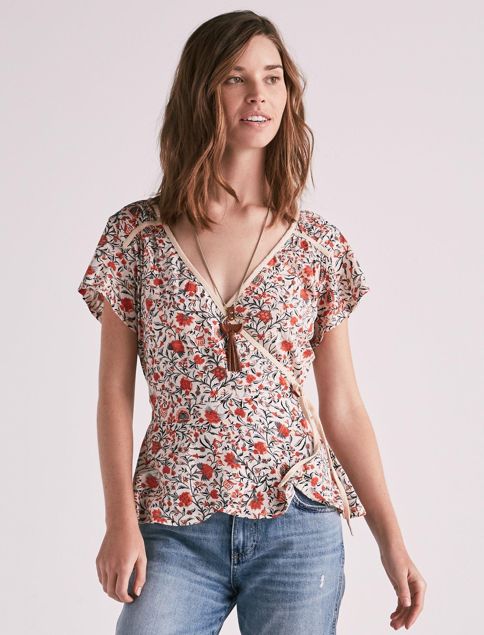 FLORAL WRAP TOP | Lucky Brand