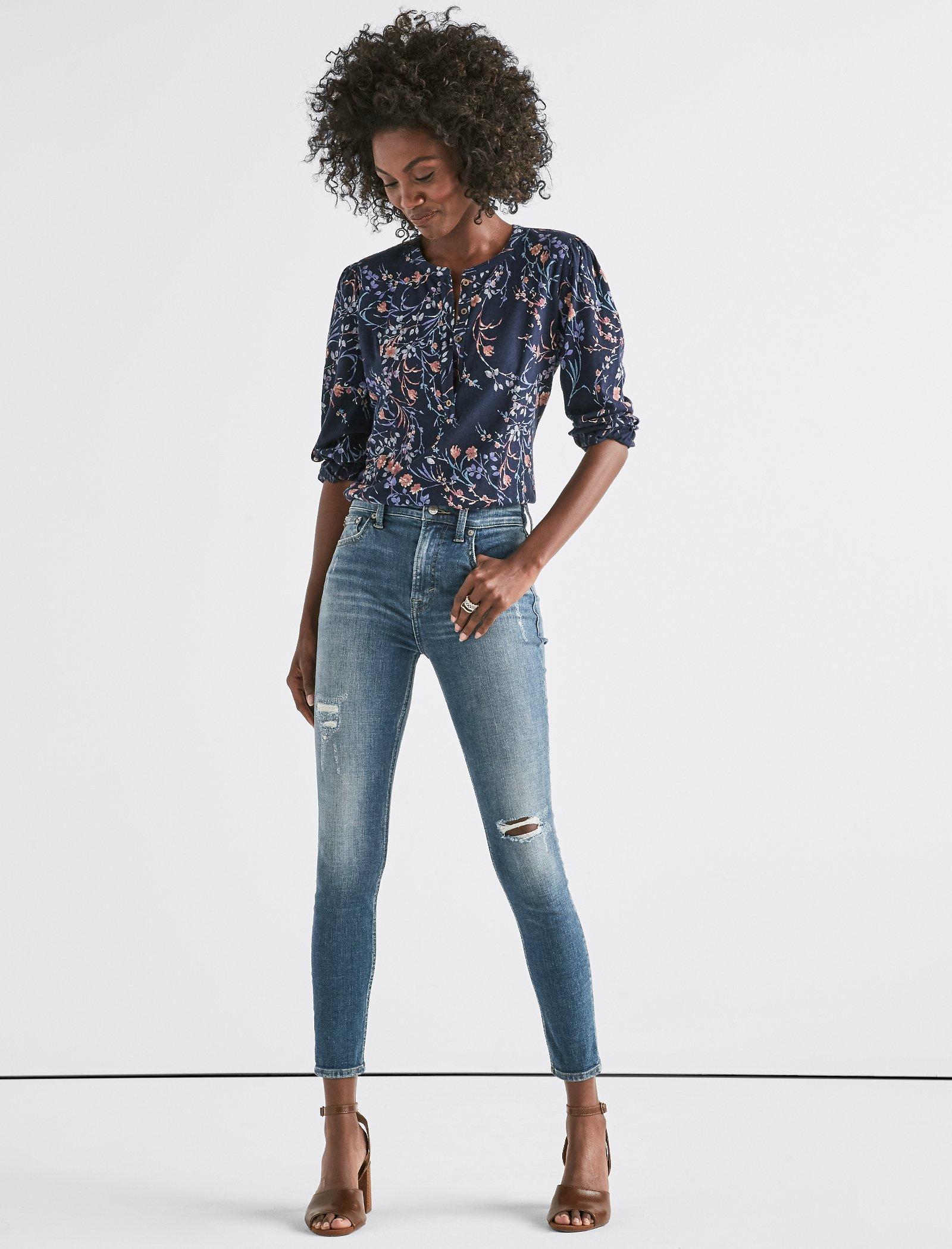 FLORAL PRINTED HENLEY | Lucky Brand