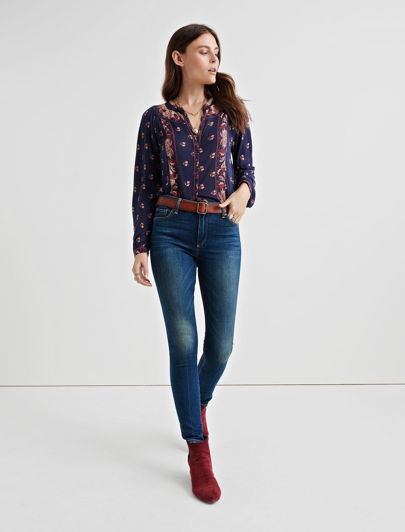 YOKE PRINTED TOP | Lucky Brand