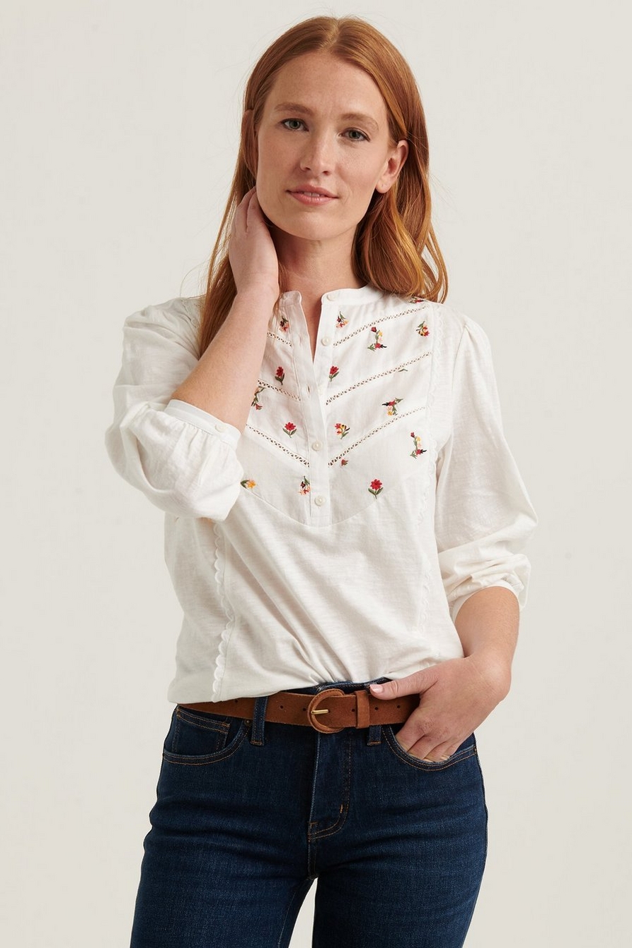 Embroidered Henley