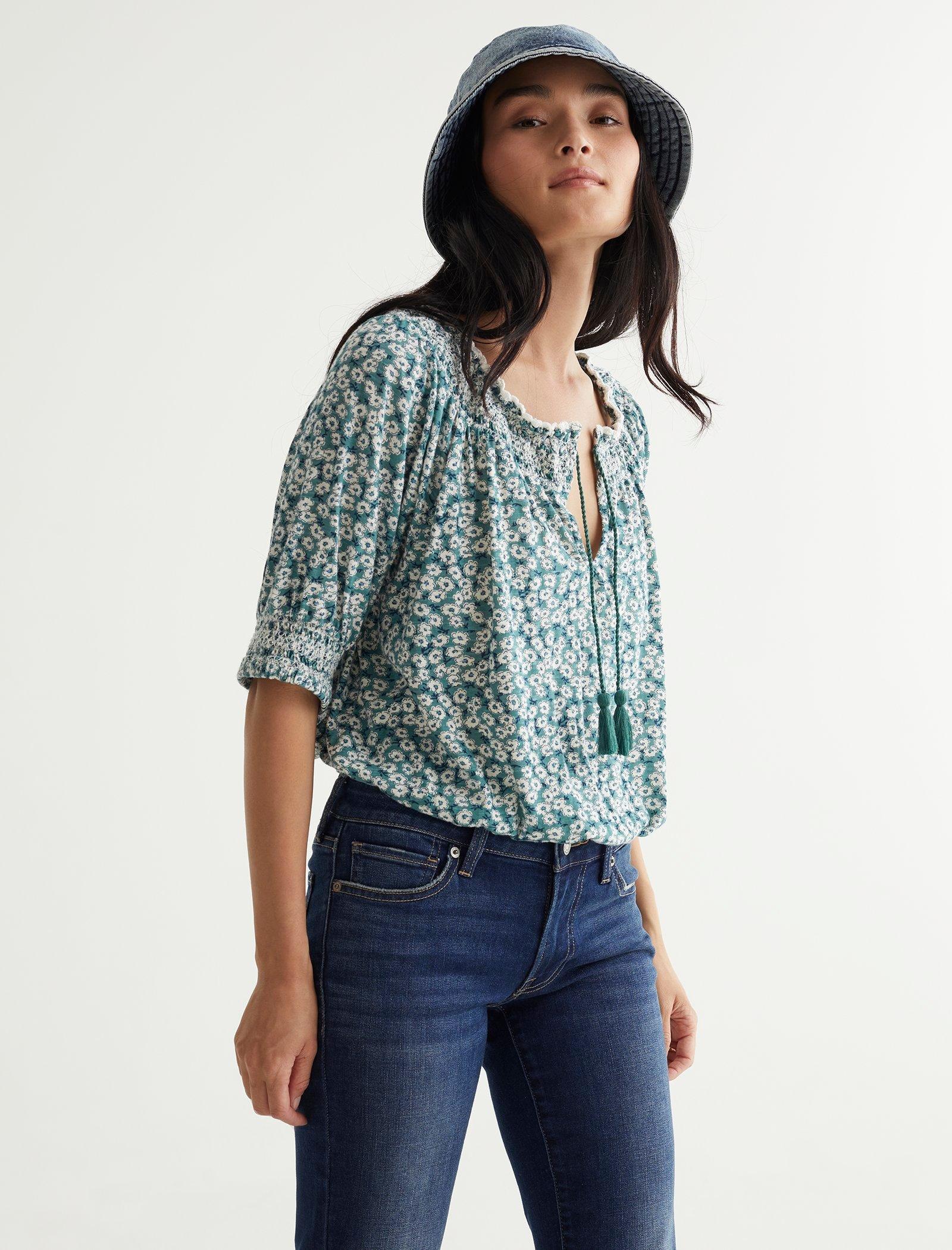 peasant blouse short sleeve