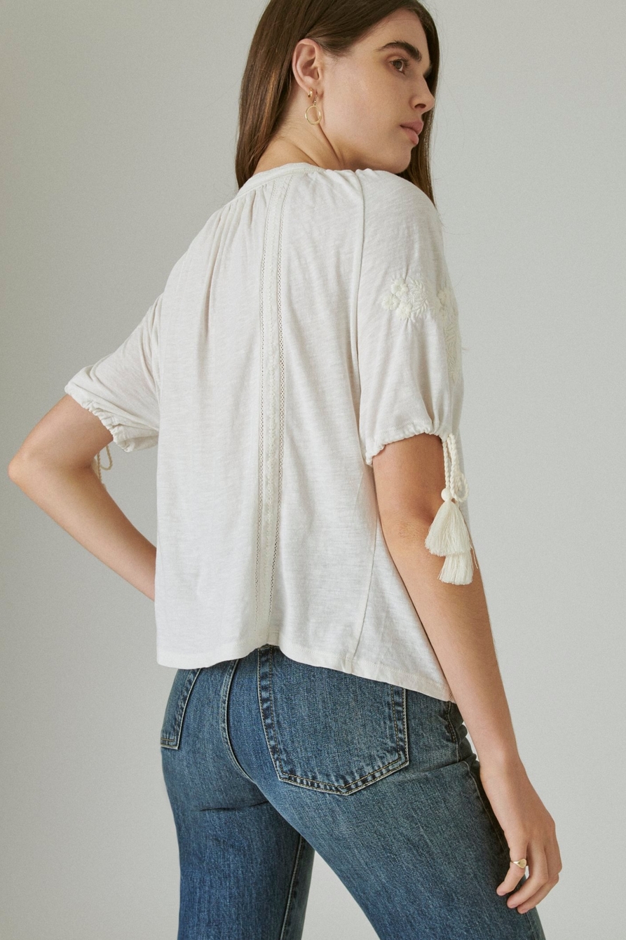 EMBROIDERED SHORT SLEEVE BLOUSE, image 4