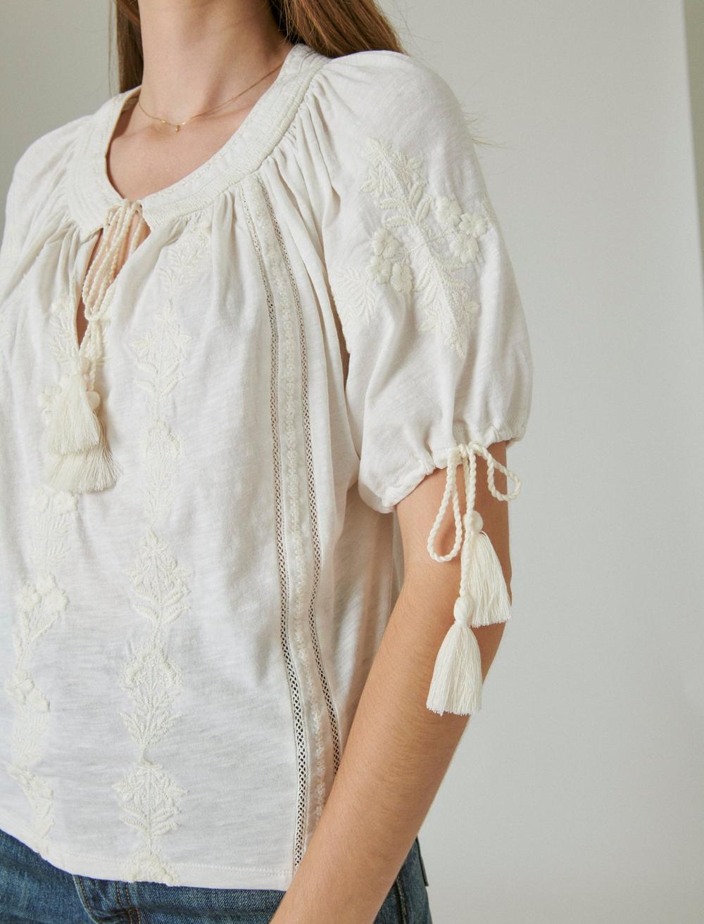 EMBROIDERED SHORT SLEEVE BLOUSE, image 5