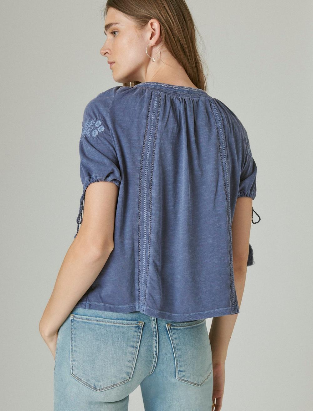 EMBROIDERED SHORT SLEEVE BLOUSE, image 4