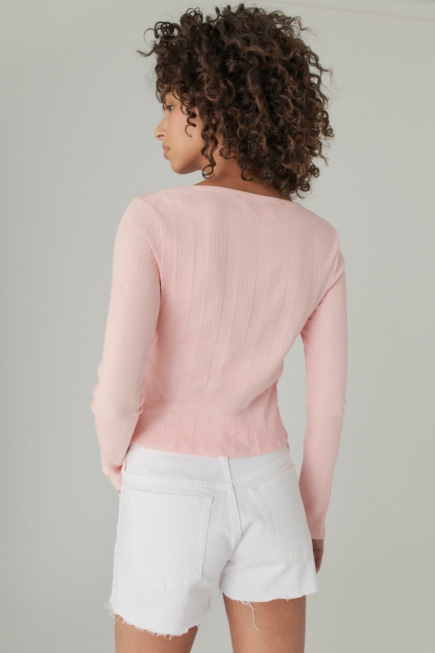 LACE UP LONG SLEEVE TOP, image 4