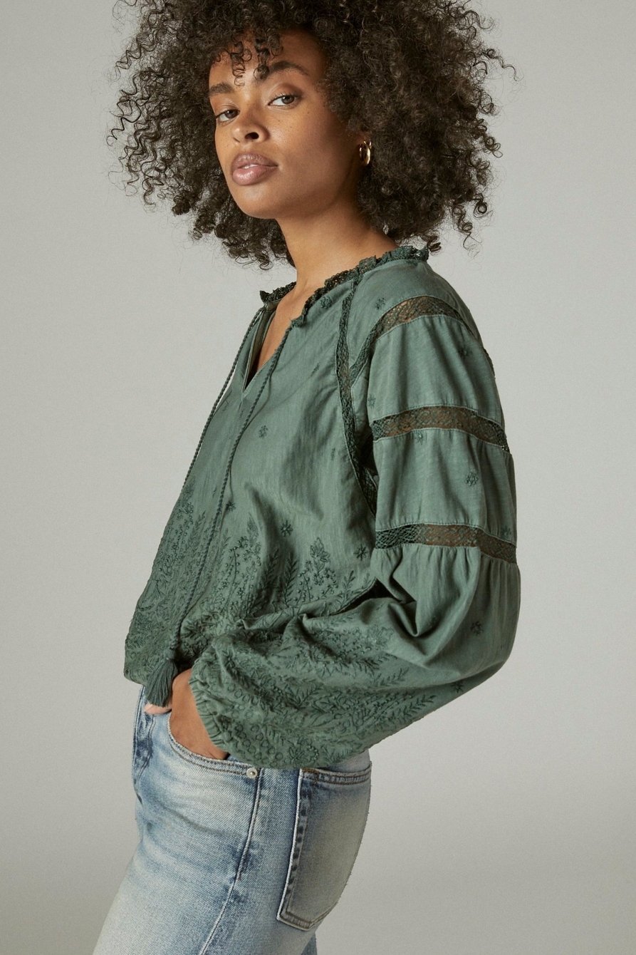 LONG SLEEVE EMBROIDERED KNIT TOP, image 4