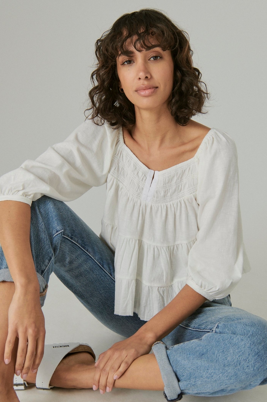 TEXTURED LONG SLEEVE TOP, image 6