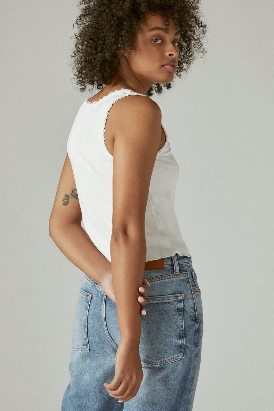 Lucky Brand Applique Tank, Tops, Clothing & Accessories
