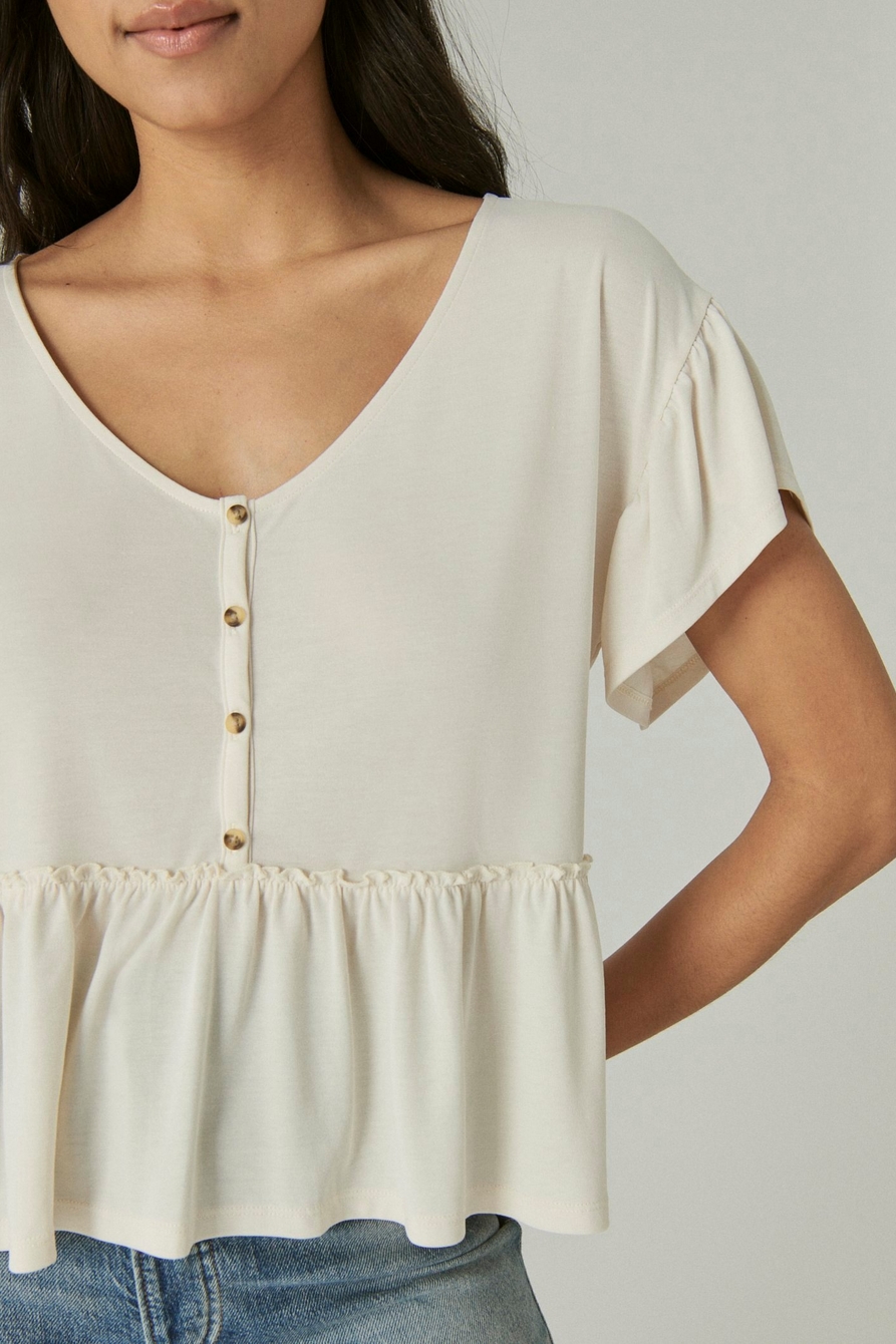 SHORT SLEEVE BUTTON TOP, image 5