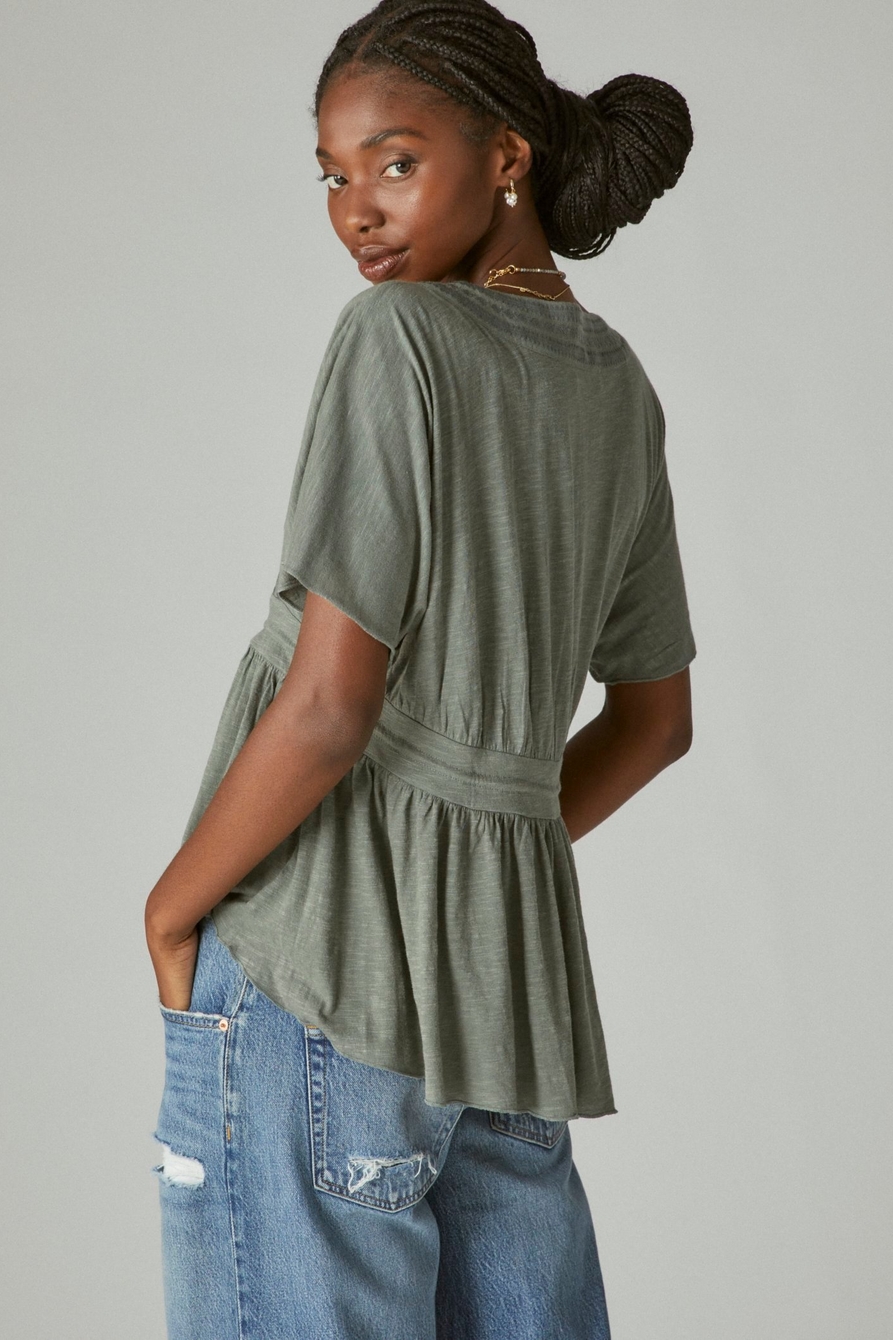 EMBROIDERED SQUARE NECK TOP, image 3