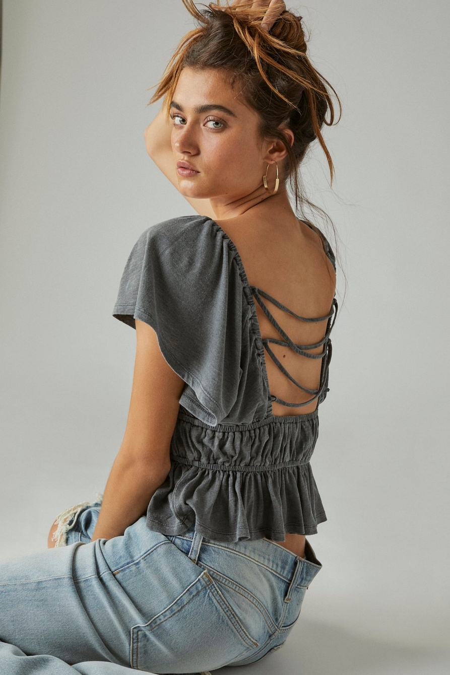 LACE UP BACK TOP, image 2