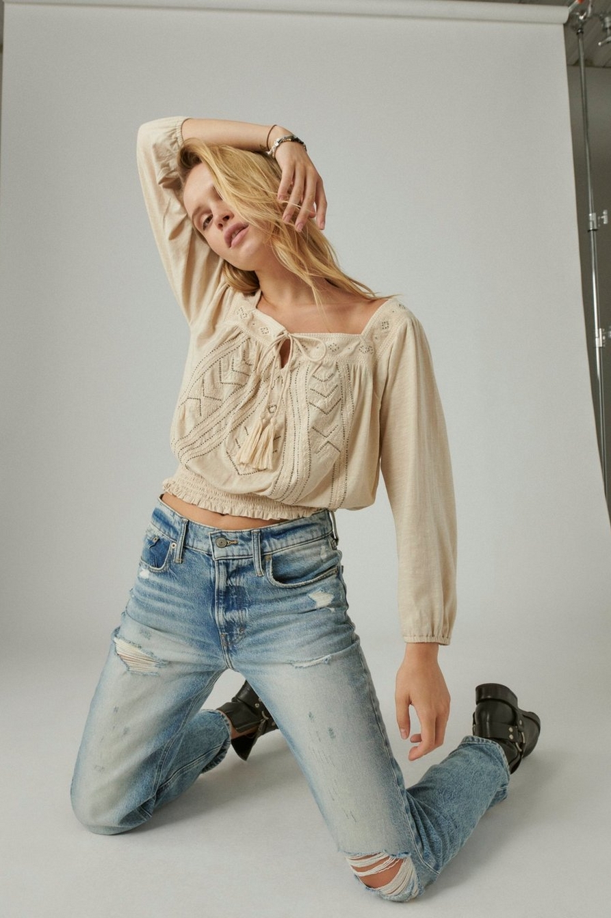 BEADED PEASANT TOP | Lucky Brand