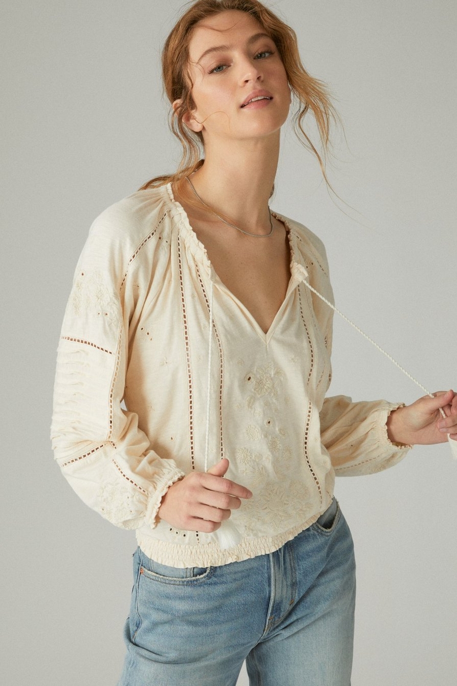 EMBROIDERED PEASANT TOP, image 2