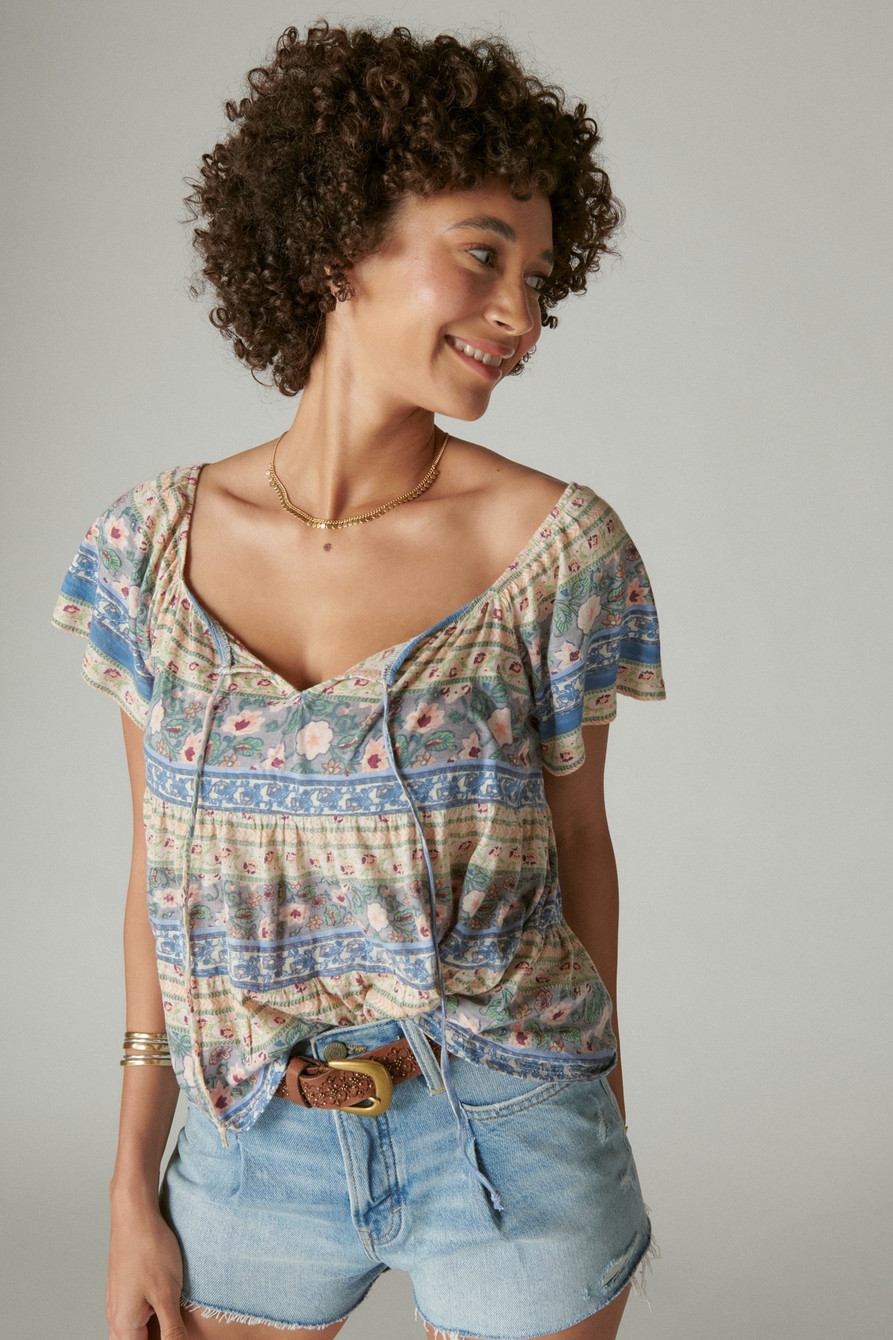 PRINT MIX SWING TIERED TOP, image 2