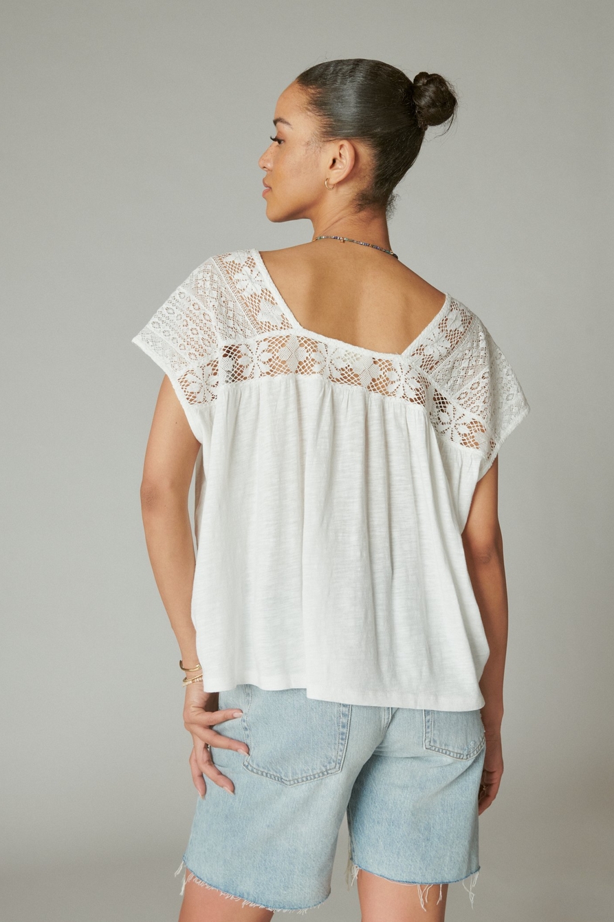 SQUARE NECK LACE BEACH TEE, image 3