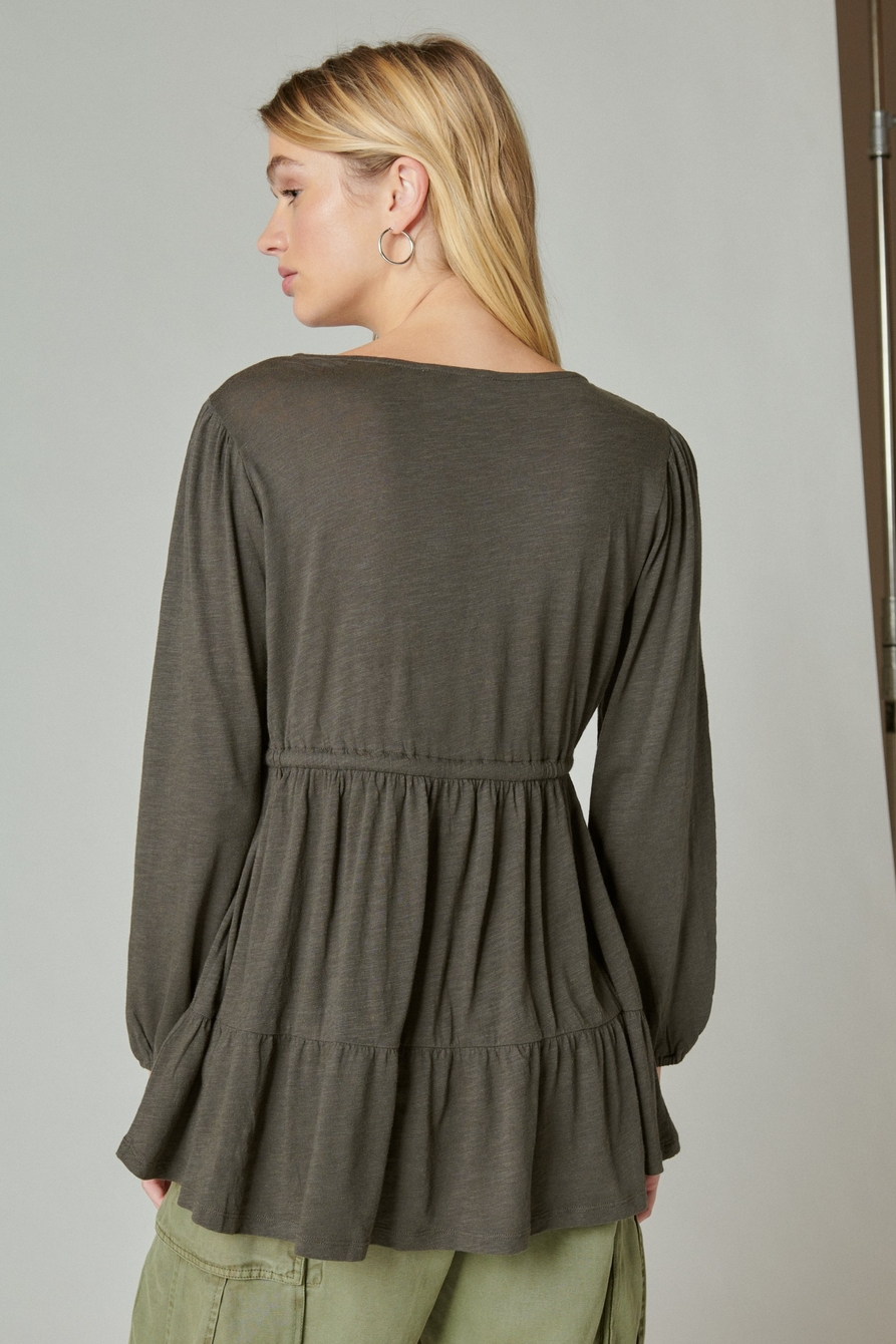 EMBROIDERED TIERED TUNIC TOP, image 3