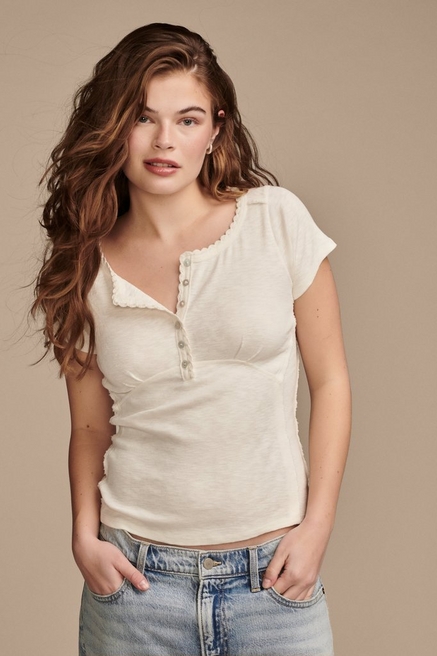 Lucky Brand Women's 3 Pack Ribbed Short Sleeve T Shirt Size XL $45 8HL118 