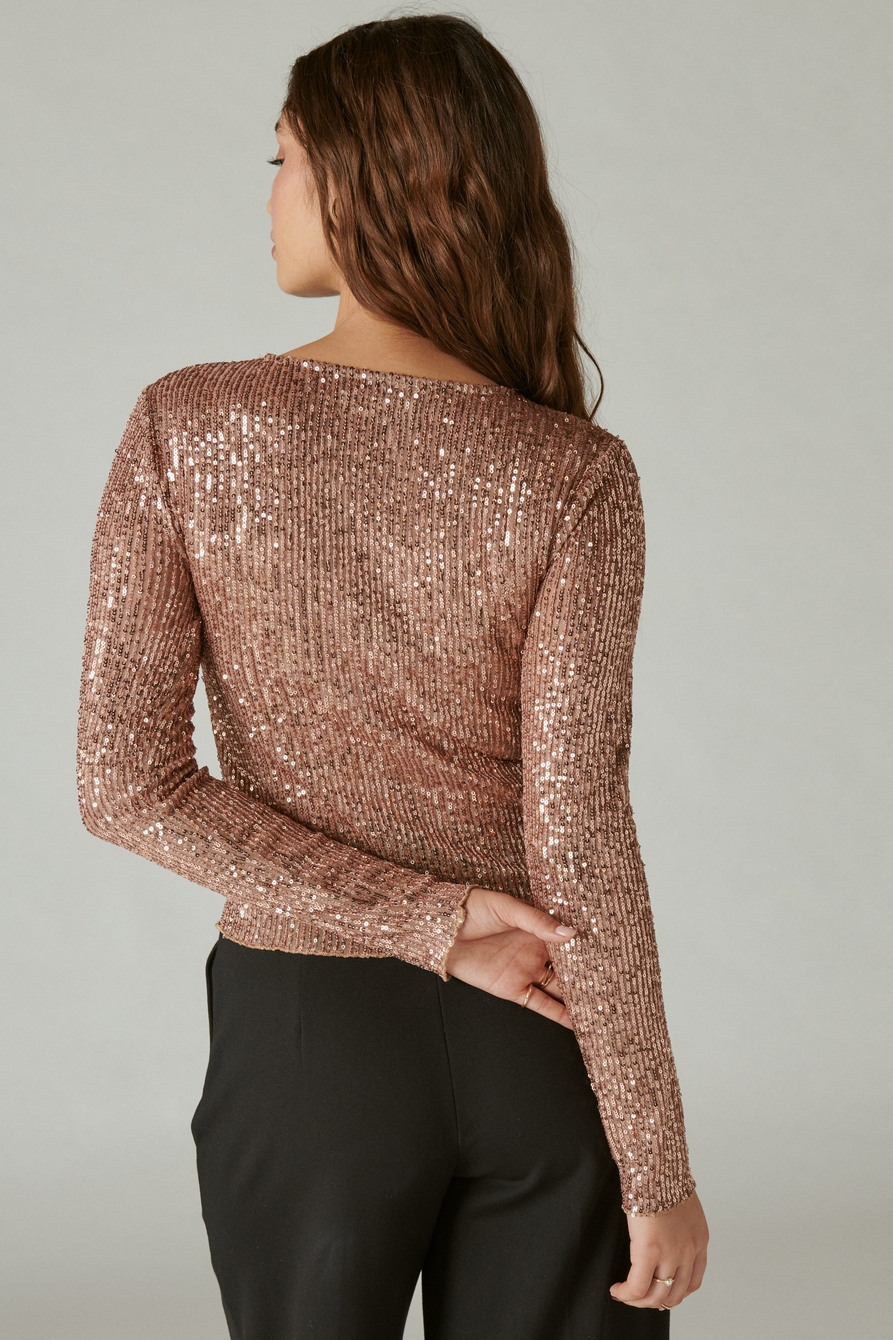 SEQUIN KNIT TOP, image 2