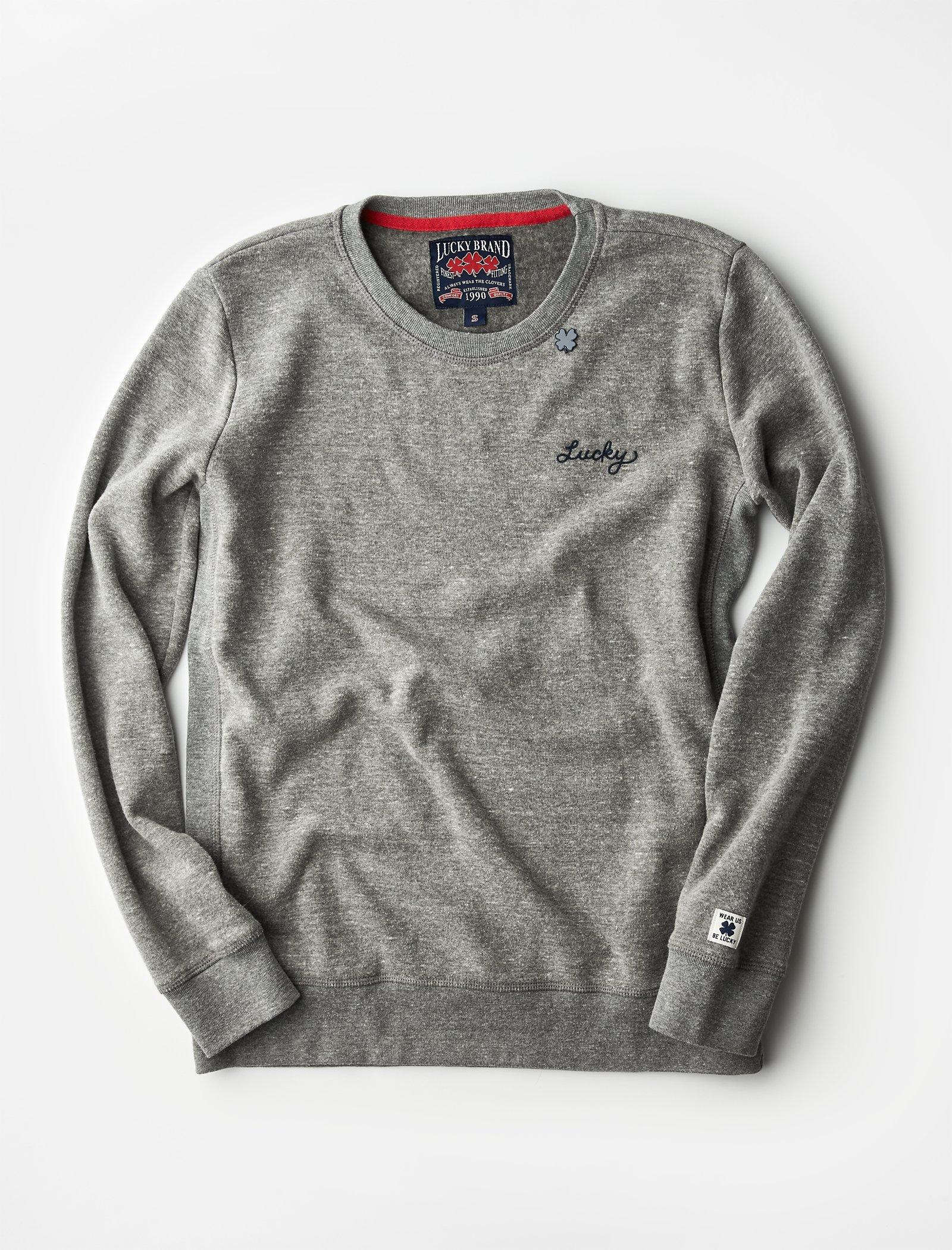 Lucky brand embroidered online sweatshirt