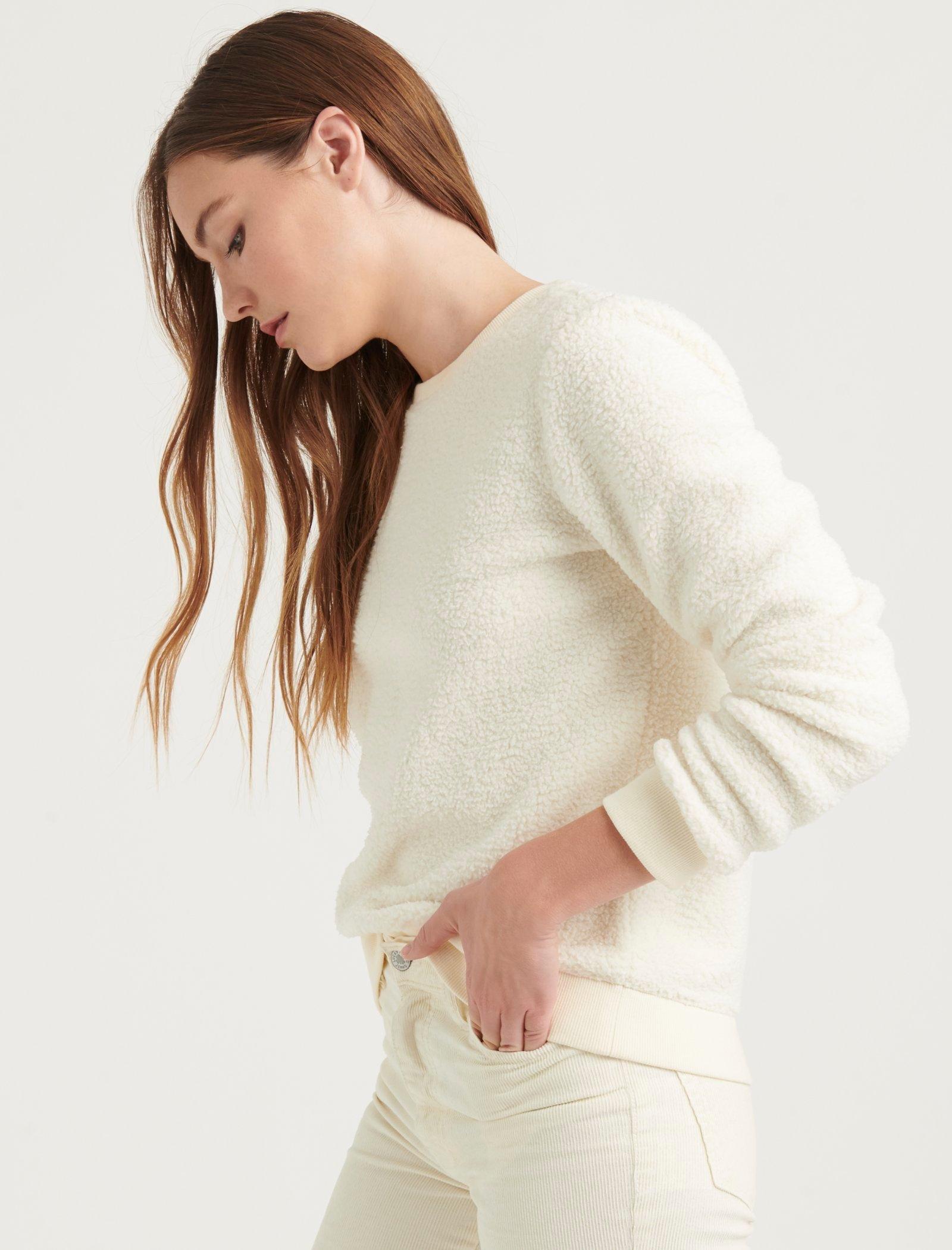 sherpa crew neck sweatshirt