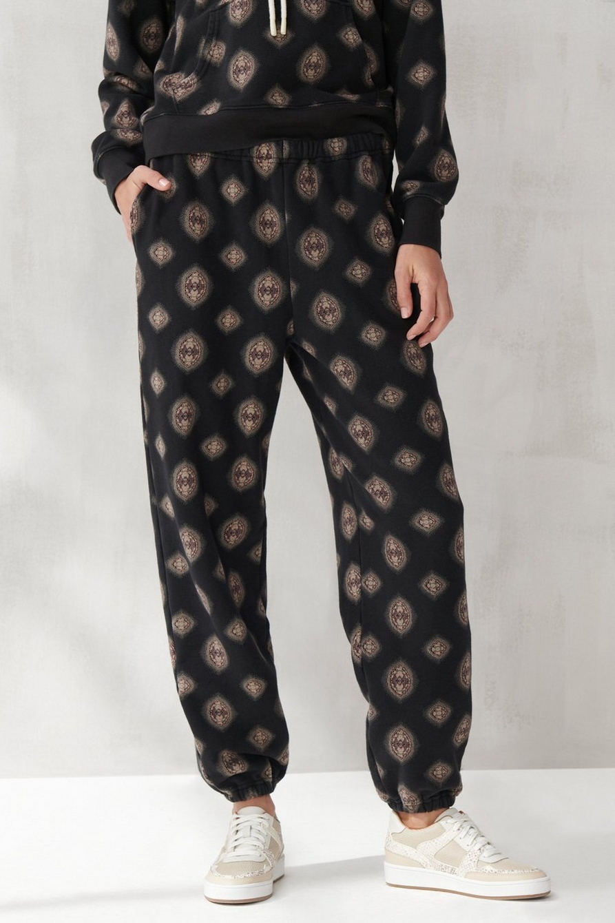 PRINTED SUEDED TERRY JOGGER, image 1
