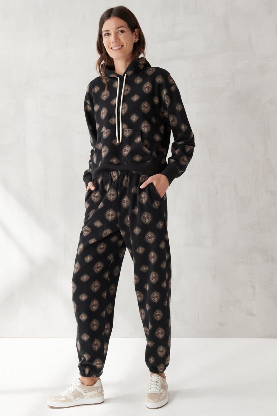 PRINTED SUEDED TERRY JOGGER, image 2