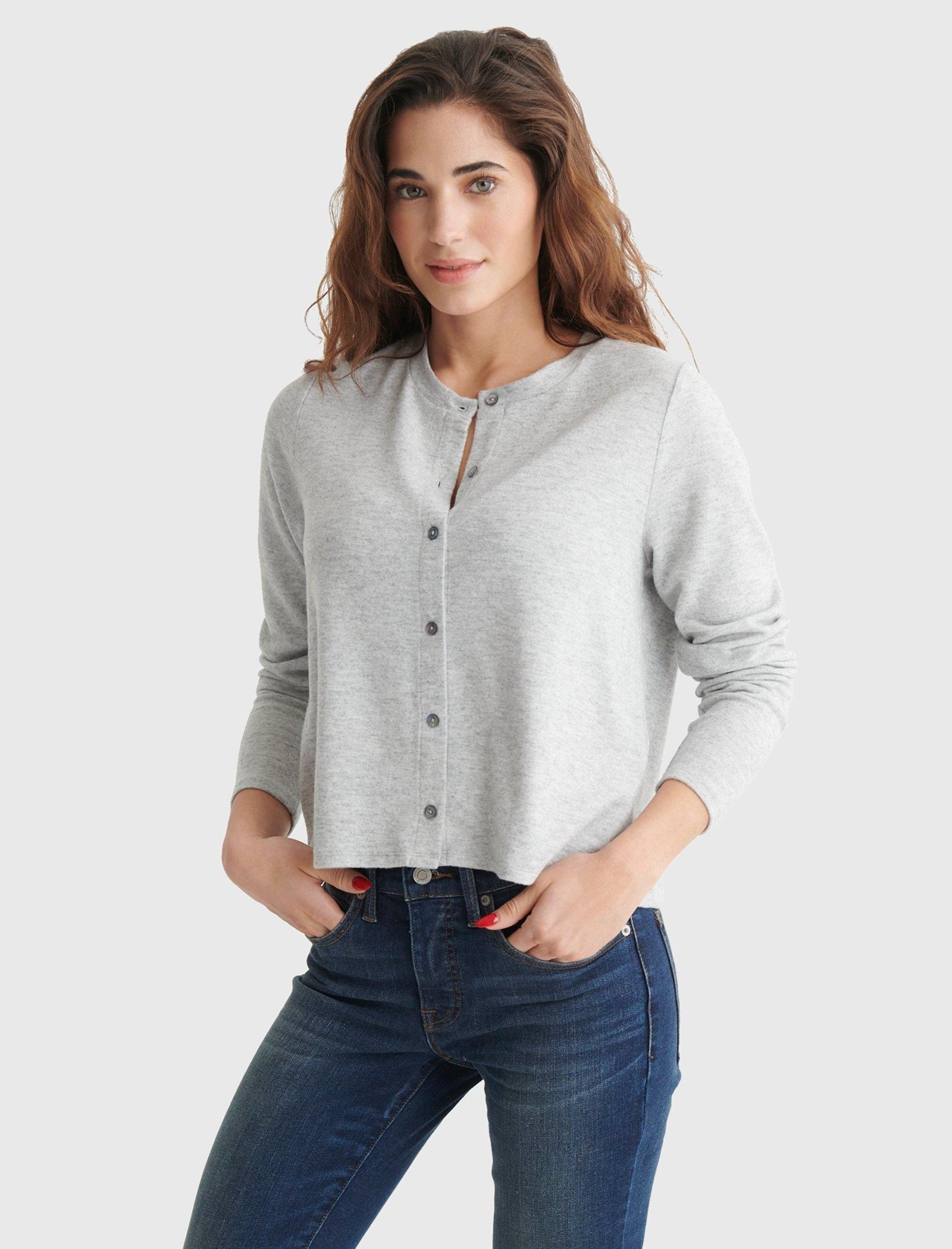 CLOUD JERSEY LONG SLEEVE BUTTON-UP TEE | Lucky Brand