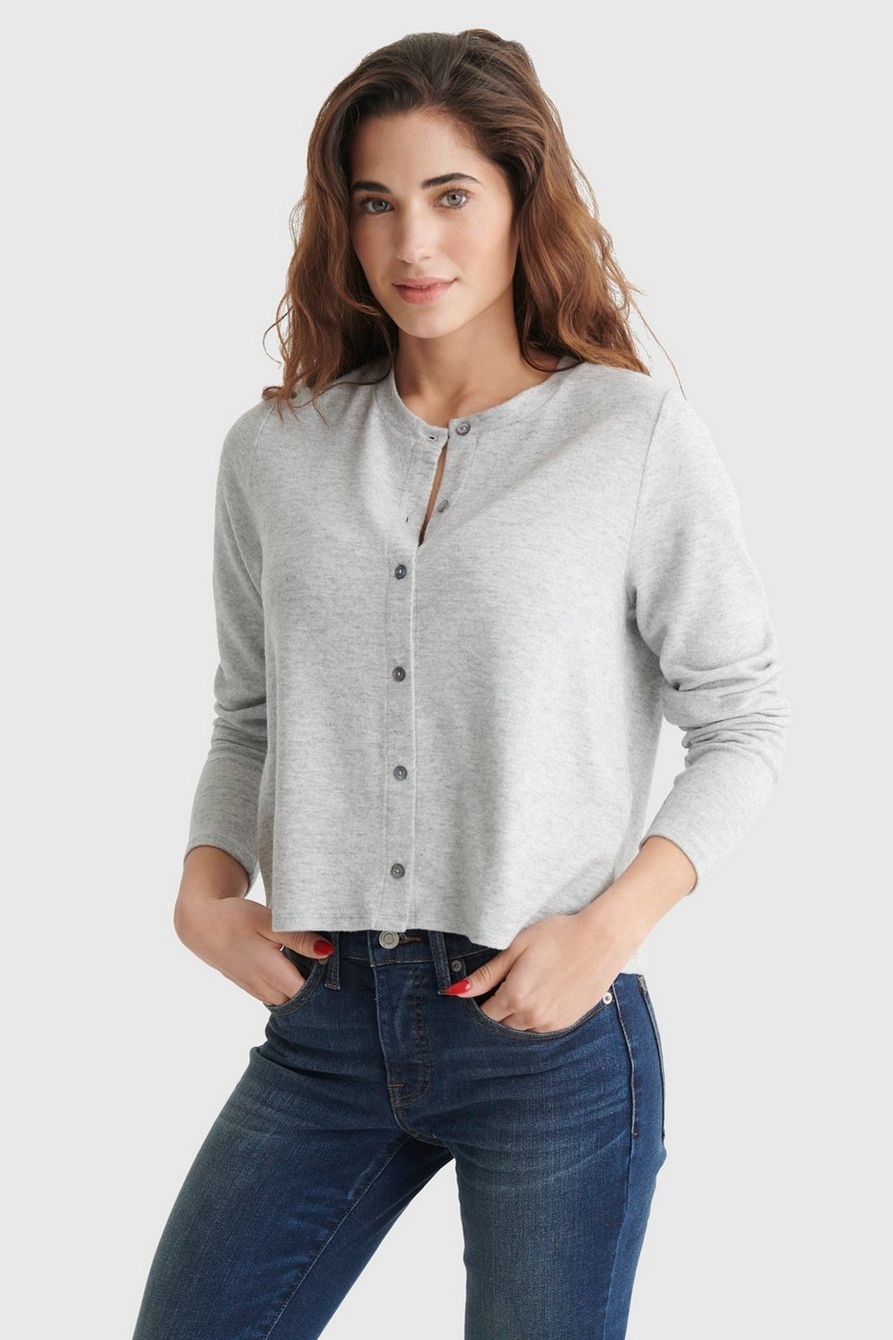 CLOUD JERSEY LONG SLEEVE BUTTON-UP TEE, image 1