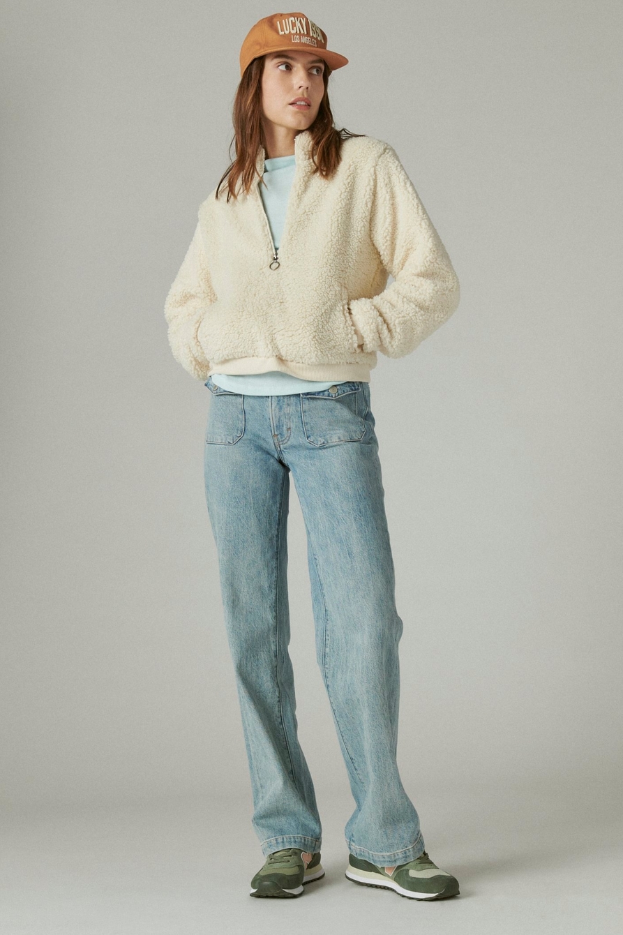 Lucky Brand Half Zip Pullover Sweater - Women's Clothing Tops