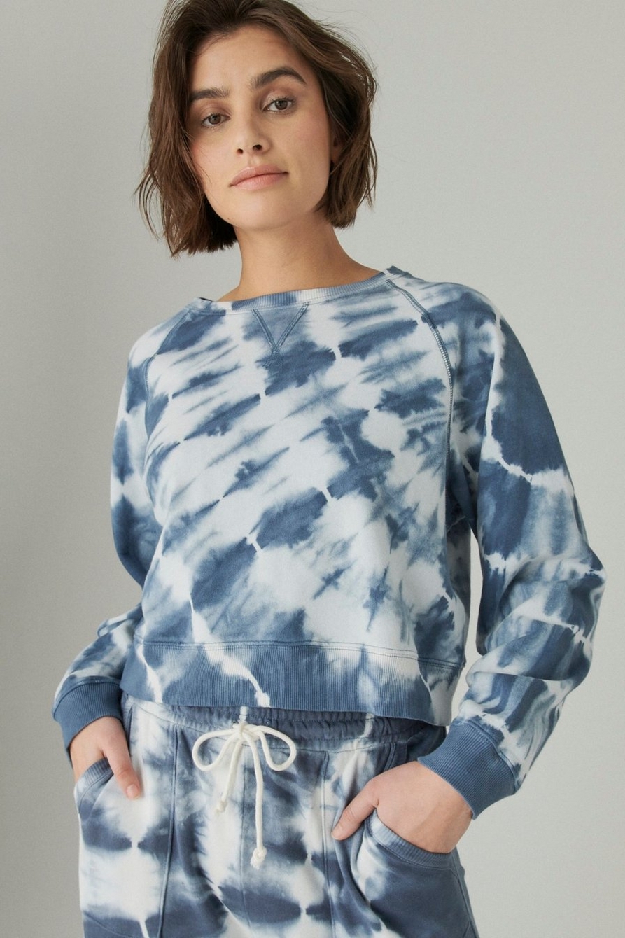 FRENCH TERRY CROPPED RAGLAN CREW, image 1