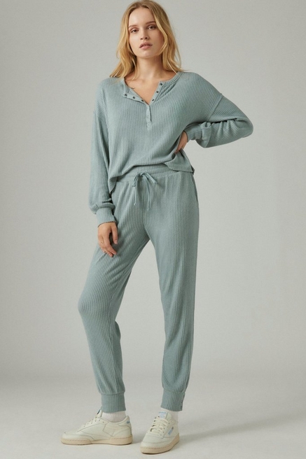 Lucky Brand Women's Denim Floral 4-Piece Lounge Pajama Set – Letay