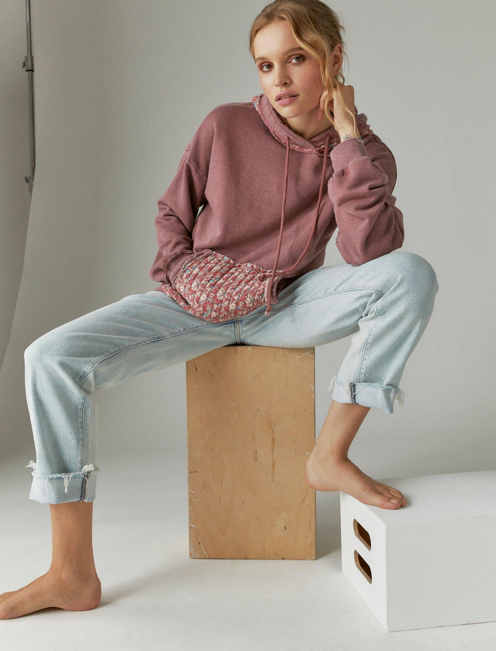 NEW Anthropologie on sale x Othilia Quilted Patchwork Hoodie