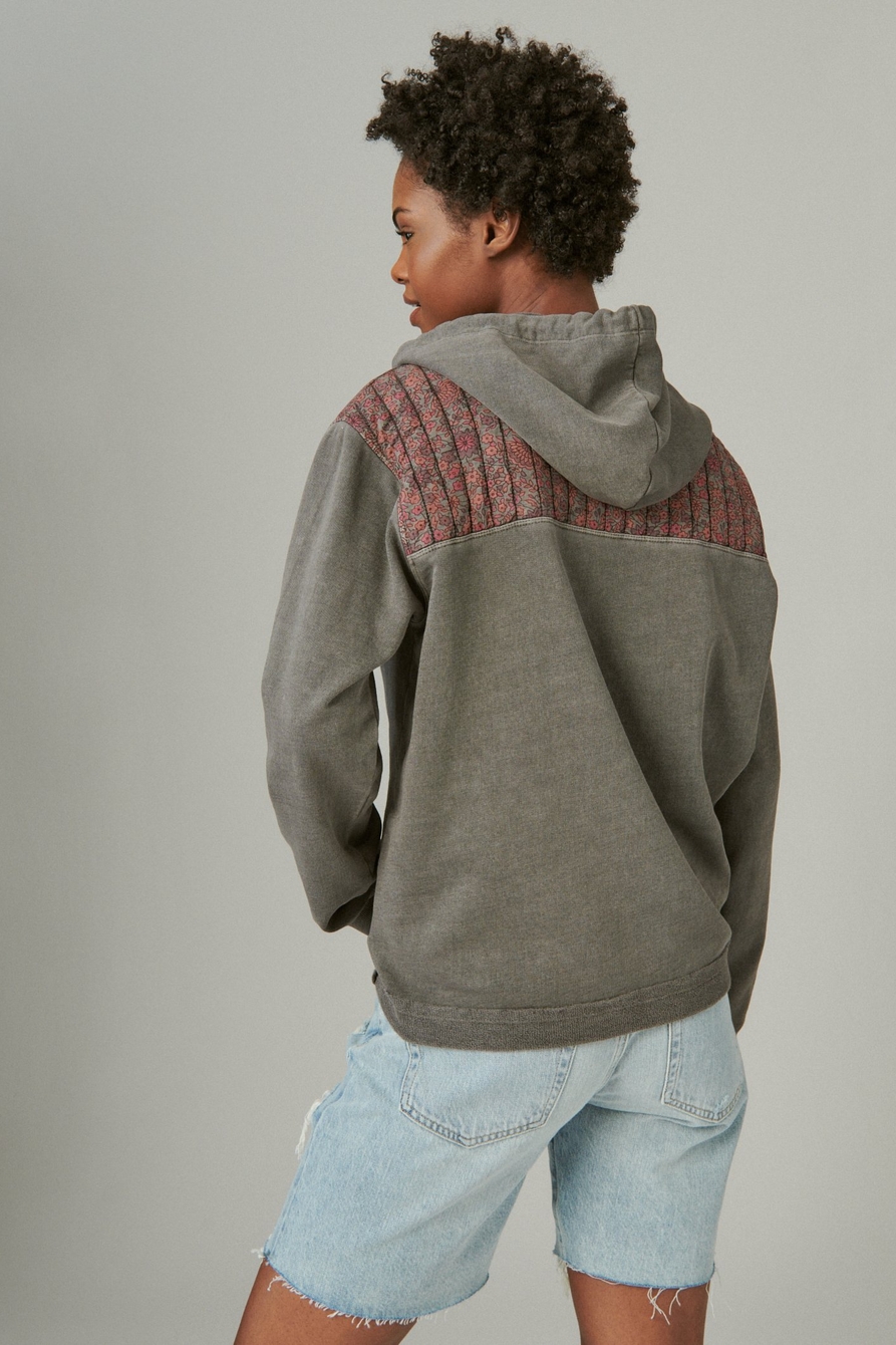 FLORAL BLOCKED HENLEY PULLOVER, image 3