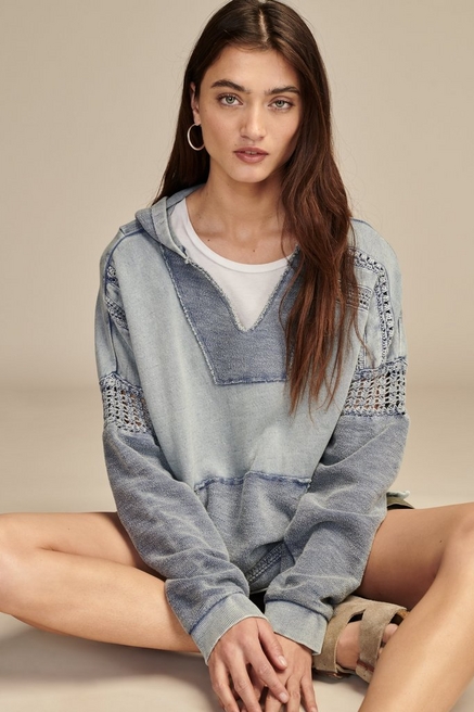 VTG Y2K Lucky Brand Zip up Hoodie M Embroider Tan Sweatshirt Asian Floral  Jacket 