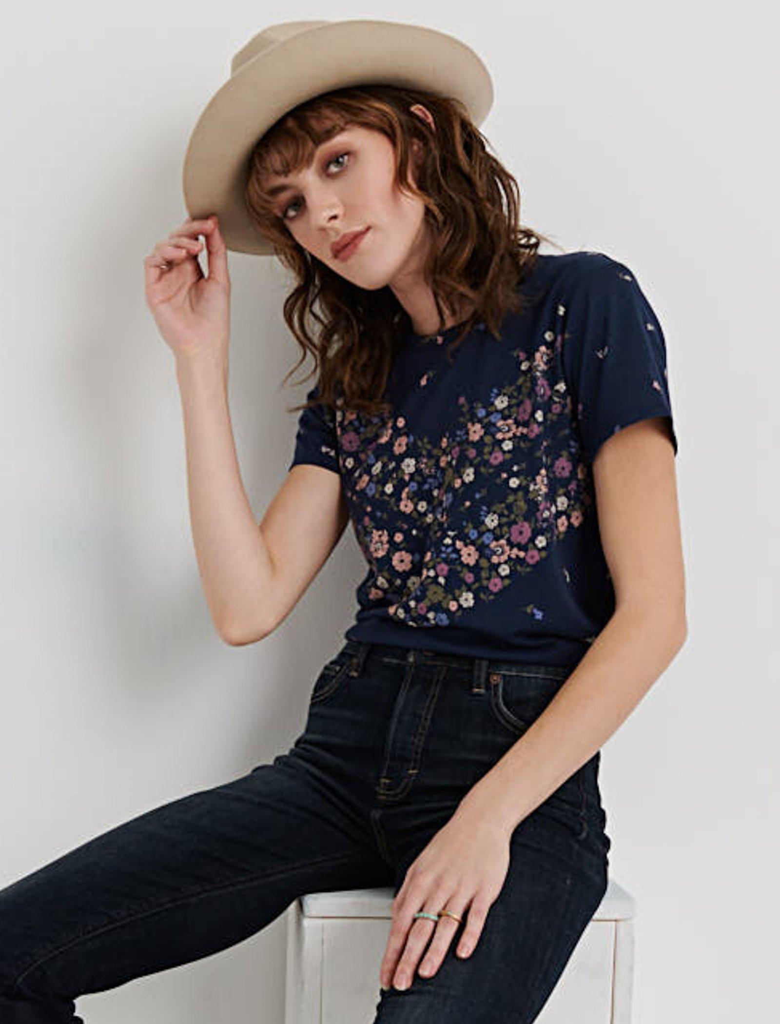 Lucky brand bandana cheap print tee