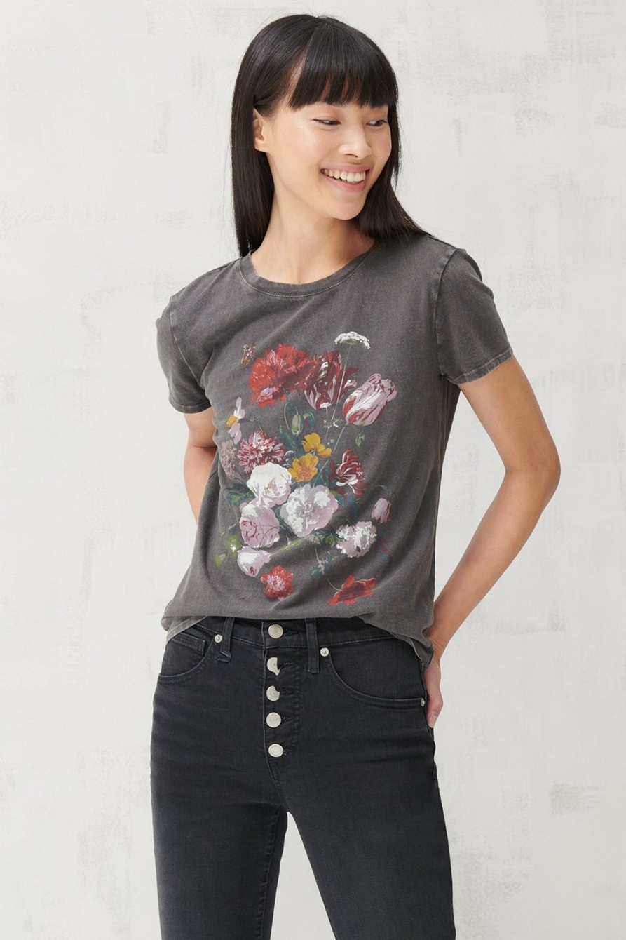 Lucky Brand Women's Floral Matchbox T-Shirt