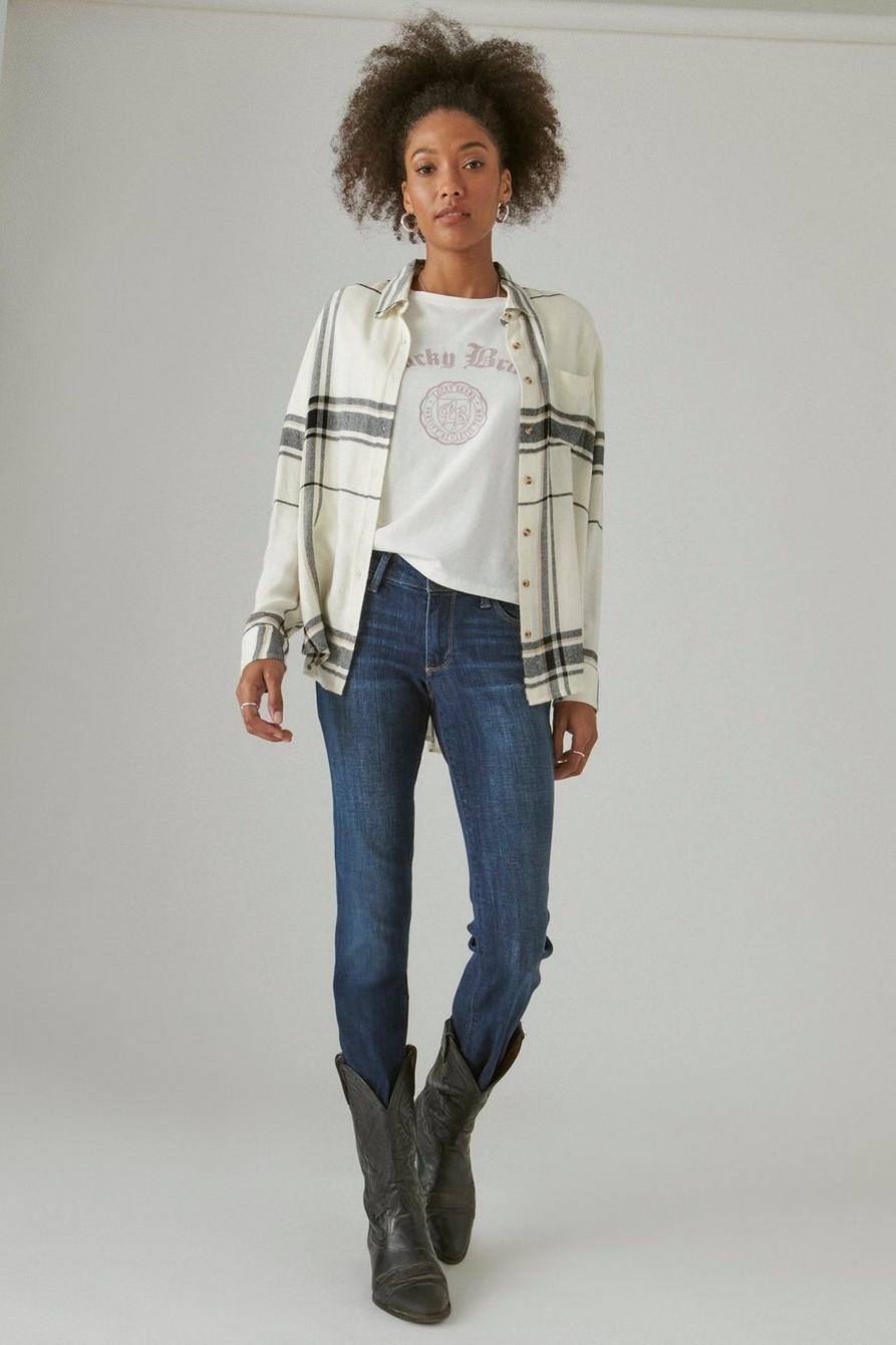 LUCKY BRAND SCRIPT CROPPED GRAPHIC CREW, image 2