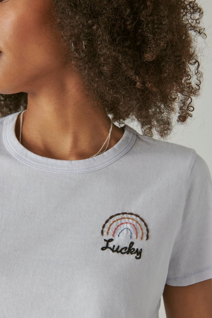 LUCKY EMBROIDERED RAINBOW CLASSIC GRAPHIC CREW, image 5