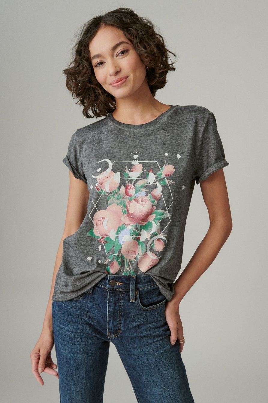 FLORAL MOON CLASSIC GRAPHIC CREW | Lucky Brand