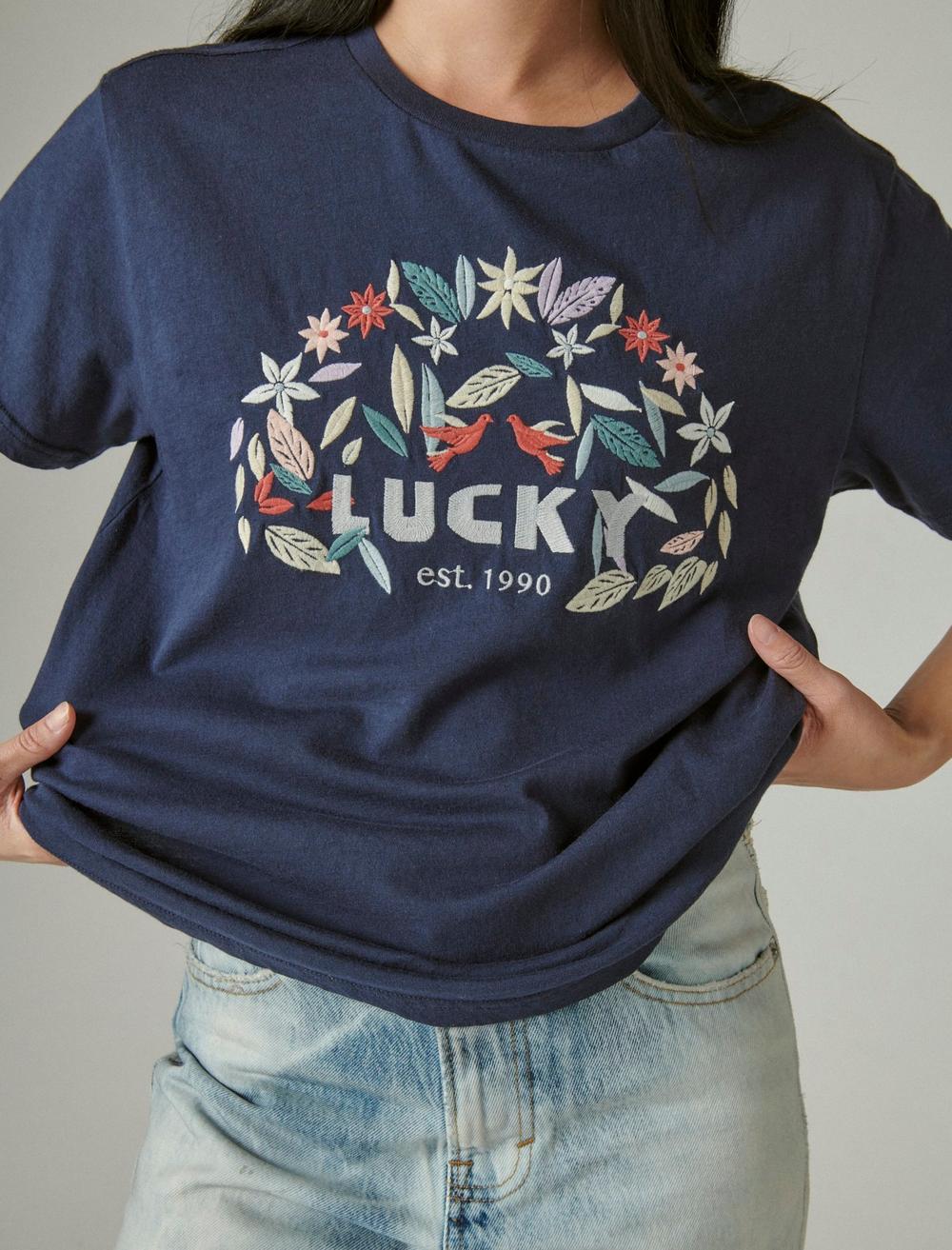 EMBROIDERED LUCKY BOYFRIEND TEE, image 5