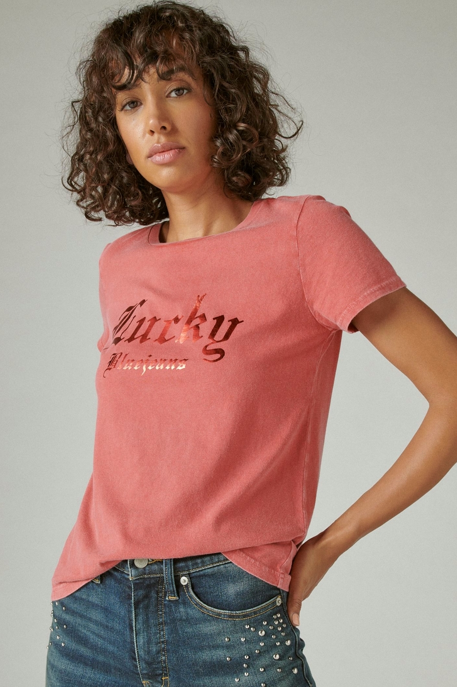 LUCKY BRANDED FOIL TEE, image 1