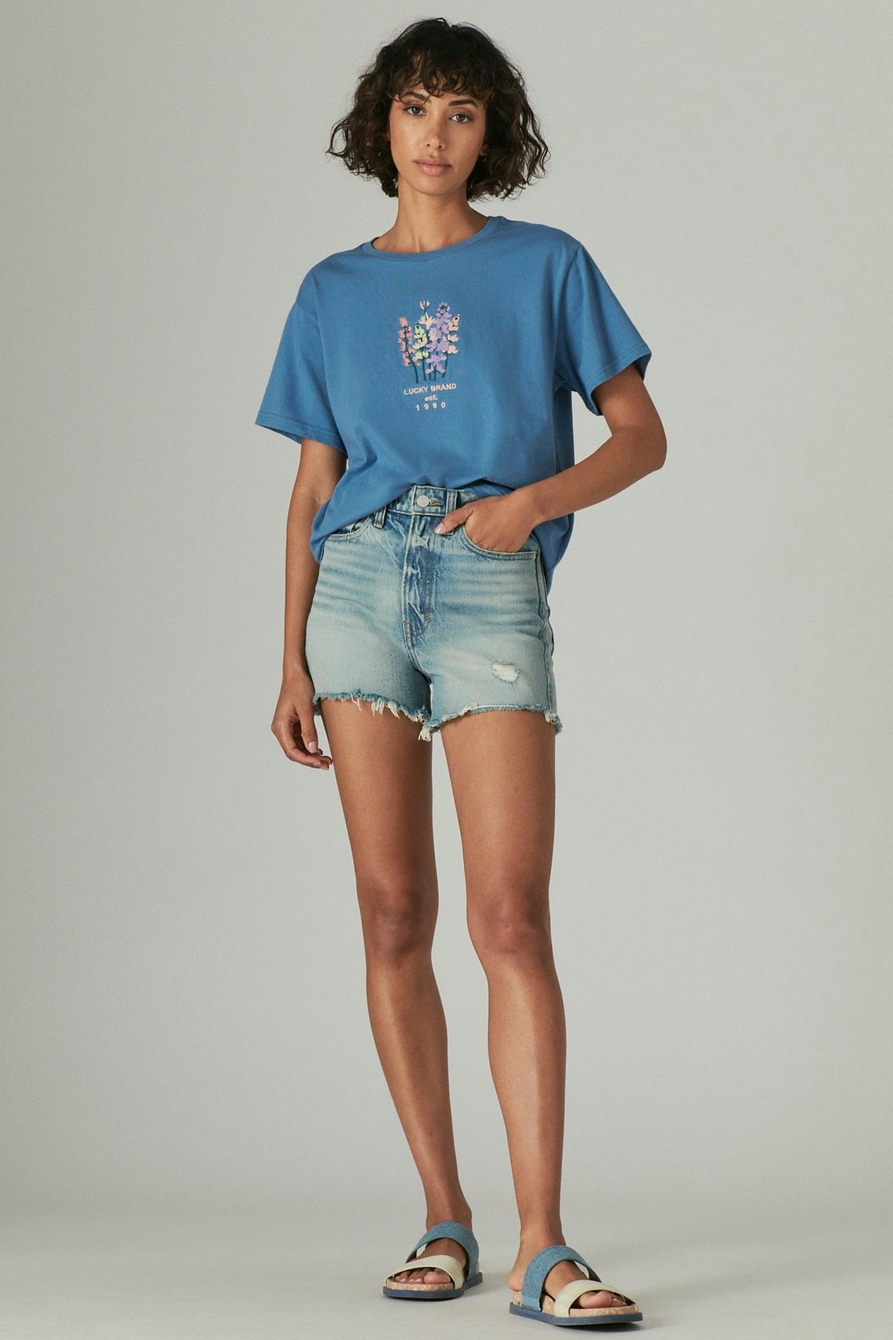FLORAL EMBROIDERED BOYFRIEND TEE, image 2