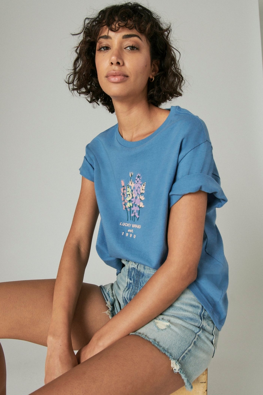 FLORAL EMBROIDERED BOYFRIEND TEE, image 6