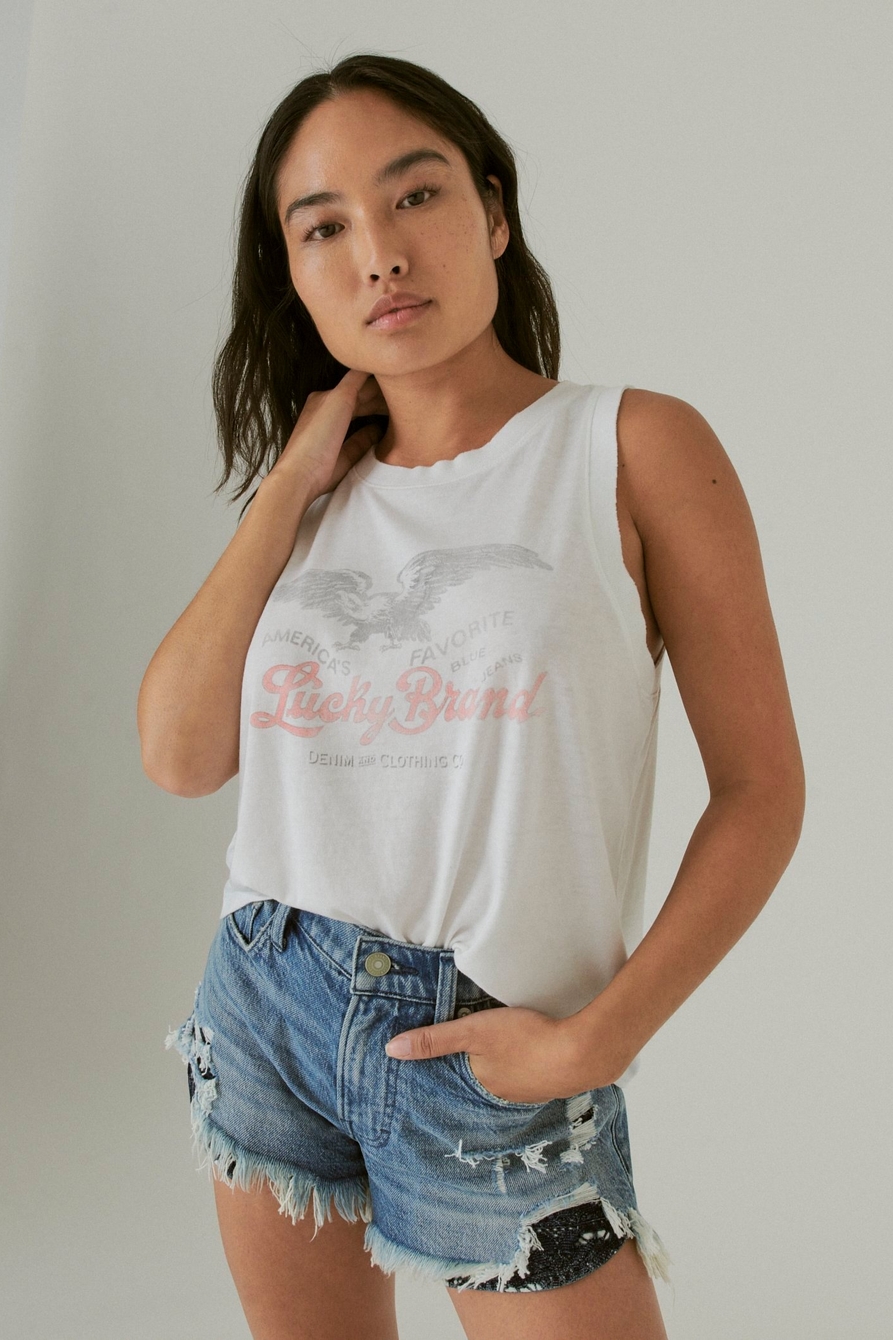 LUCKY DENIM MUSCLE TANK, image 2