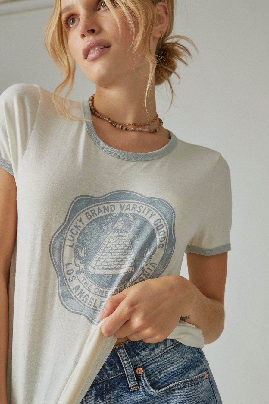 LUCKY VARISTY CREST CLASSIC RINGER TEE, image 1