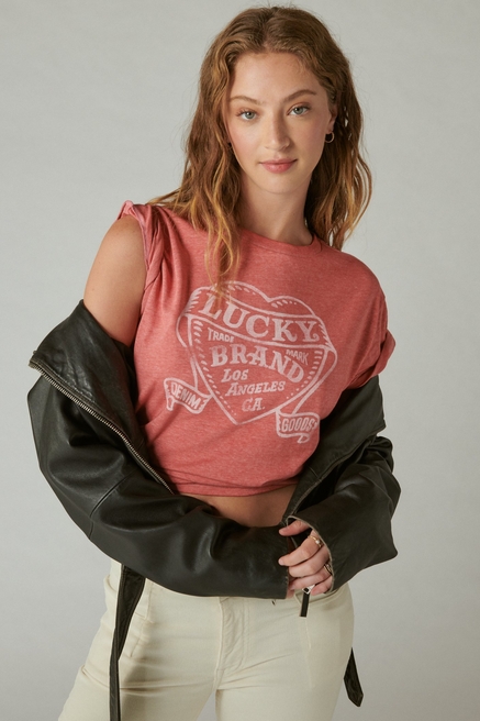 Lucky Brand Graphic Owl Pink Silver Metallic Cotton Long Sleeve T-Shirt  Girls 6