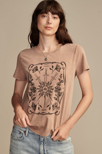 Lucky Brand Big Girls Peace Flower T-Shirt - Short Sleeve