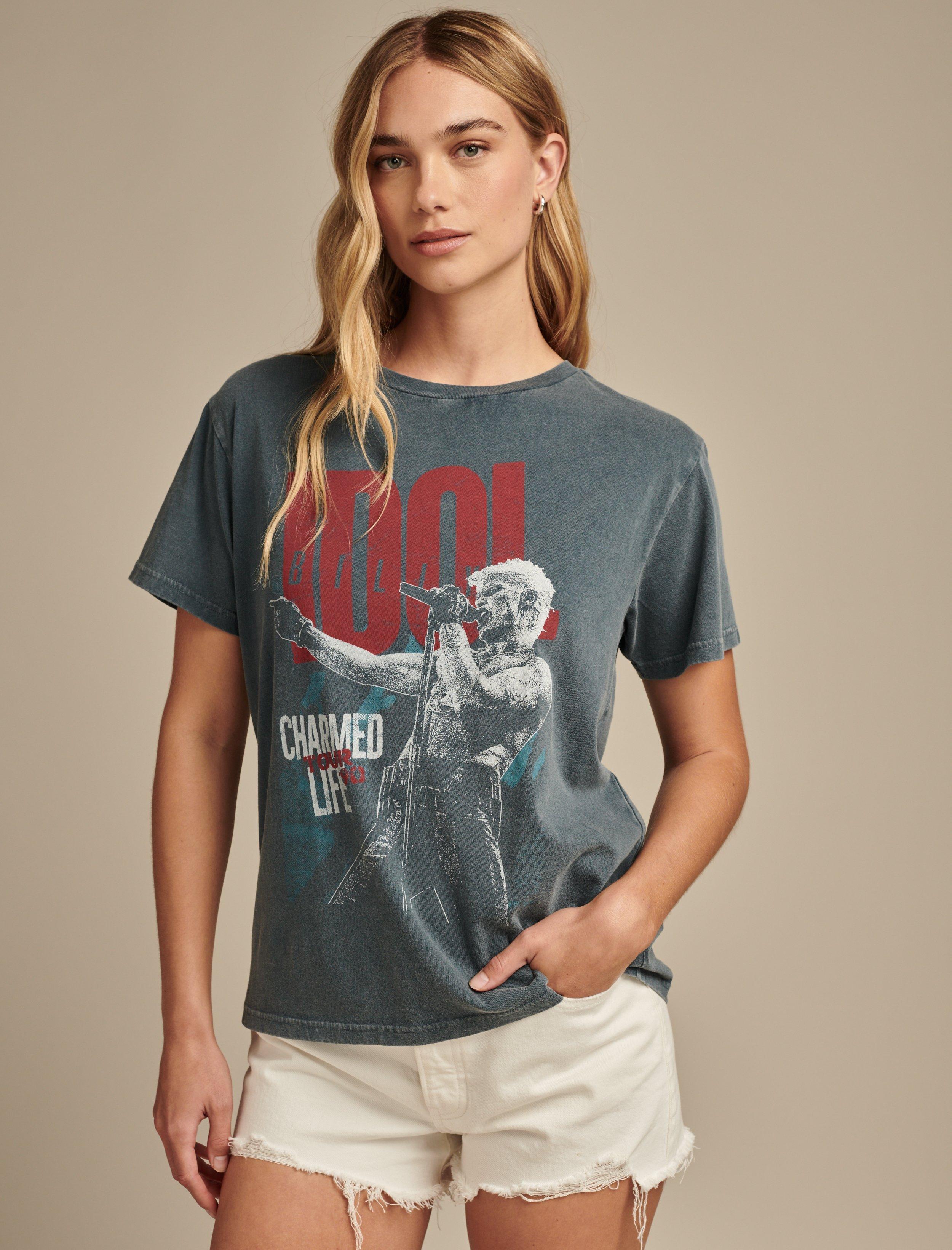 BILLY IDOL CHARMED LIFE BOYFRIEND TEE