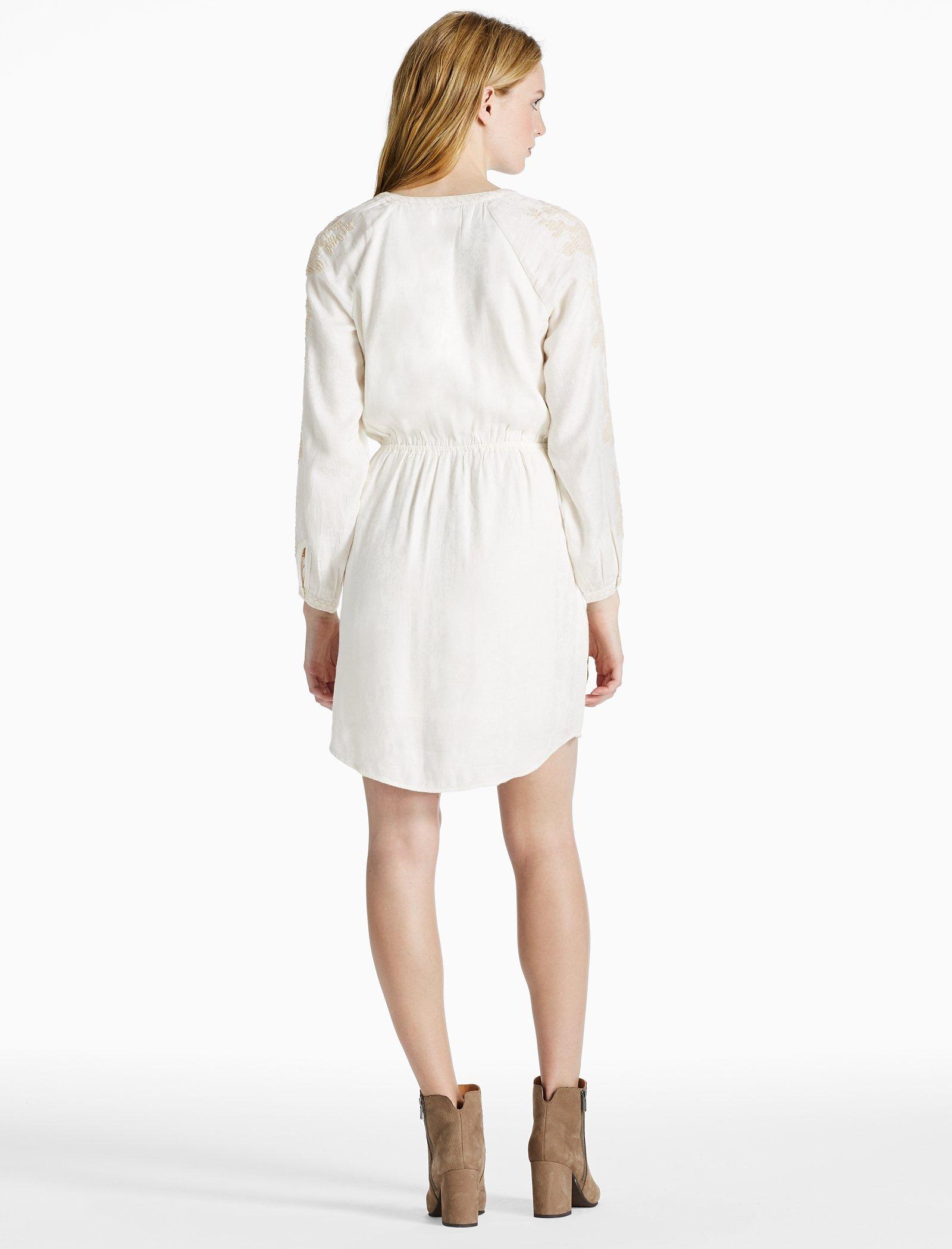 Lucky Brand Embroidered Peasant Dress, $129, Lucky Brand
